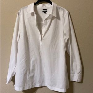 White Button Up with Cool Button Design on Back